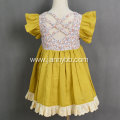 Boutique Floral Knitted Yellow Baby Girl Dress